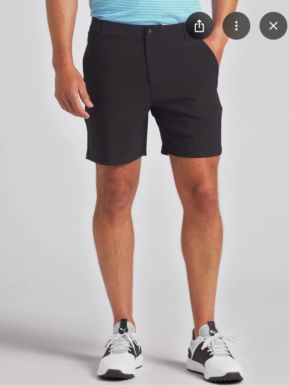 PGA Tour Black Golf Shorts